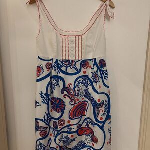 Size 6 Lilly Pulizer Mermaid Print Dress Great Condition